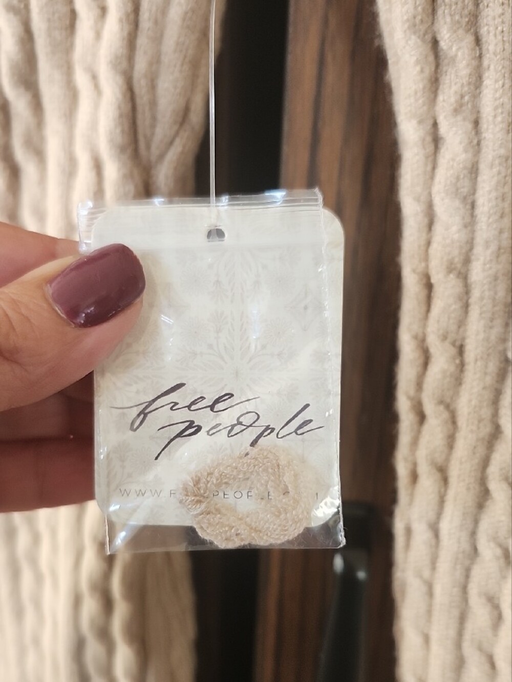 Free People Cream Ribbed Zip-Up Cardigan Set - Picture 4 of 13